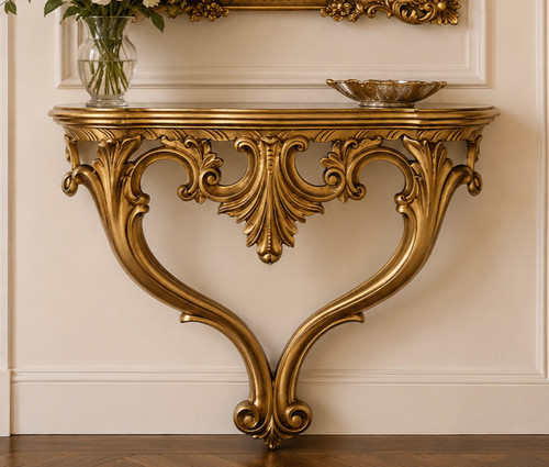 Wandkonsole antik gold barock - wandkonsole,
