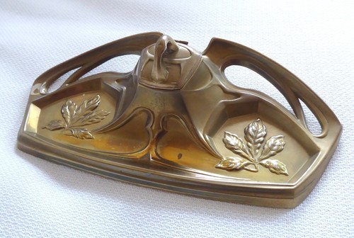 Jugendstil messing tinten fass - messing,